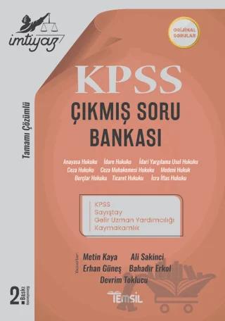 İmtiyaz KPSS ve Kurum Sınavları Çıkmış Soru Bankası