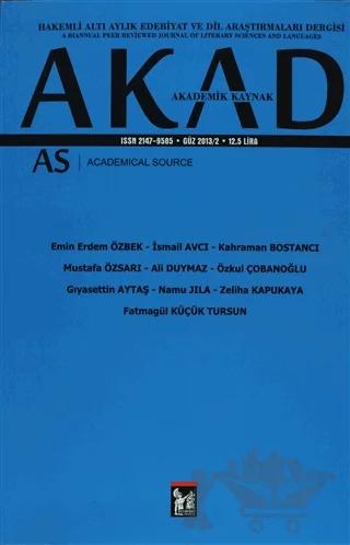 Akad Akademik Kaynak Dergisi Sayı: 2