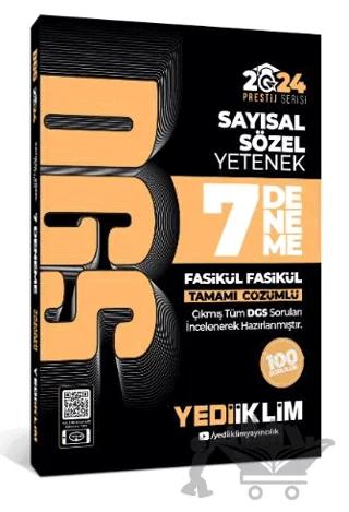 2024 DGS Tamamı Çözümlü 7 Fasikül Deneme – Kolektif – Yediiklim Yayınları kitap kapağı