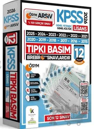 2026 KPSS Lisans ÖSYM Çıkmış Soru Tıpkı Basım 12li Deneme Paketi Video Çözümlü Türkiye Geneli – Kolektif – Karakutu Yayın kitap kapağı