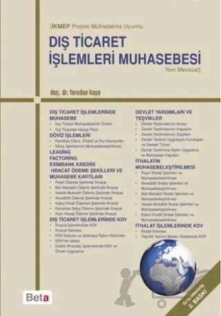 İKMEP Projesi Müfredatına Uyumlu Dış Ticaret İşlemleri Muhasebesi
