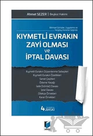 Kıymetli Evrakın Zayi Olması ve İptal Davası