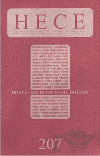 Hece Aylık Edebiyat Dergisi Sayı: 207 Mart/2014