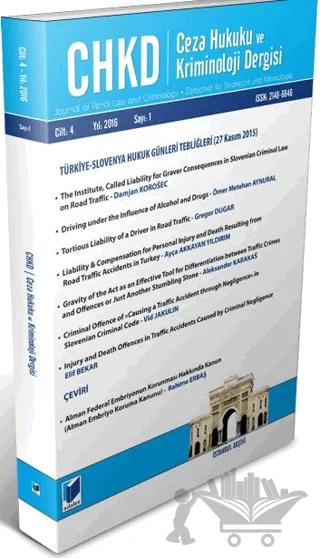 Ceza Hukuku ve Kriminoloji Dergisi Cilt:4 Yıl:2016 Sayı:1