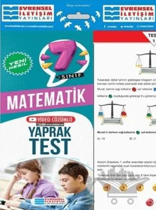 7. Sınıf Matematik Yeni Nesil Video Çözümlü Yaprak Test