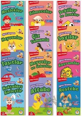 Eğitici Boyama Seti (12 Kitap Takım)