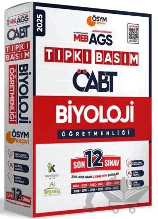 2025 MEB-AGS ÖABT Biyoloji Öğretmenliği ÖSYM Tıpkı Basım 12lİ Deneme Paketi Dijital Çözümlü