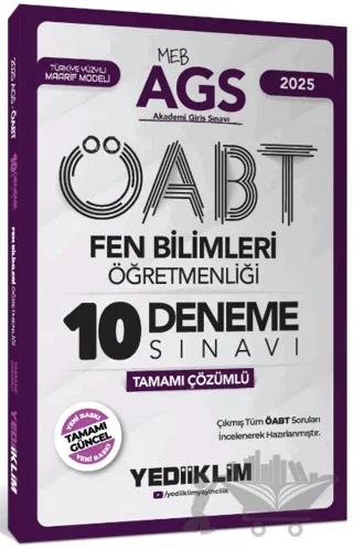 2025 MEB AGS ÖABT Fen Bilimleri Öğretmenliği Tamamı Çözümlü 10 Deneme Sınavı