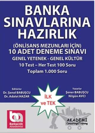 Banka Sınavlarına Hazırlık 10 Adet Deneme Sınavı (Önlisans Mezunları İçin)