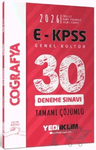 2026 E - KPSS Tüm Adaylar İçin Genel Kültür Coğrafya Tamamı Çözümlü 30 Deneme Sınavı