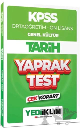 2024 KPSS Ortaöğretim - Ön Lisans Genel Kültür Tarih Çek Kopart Yaprak Test