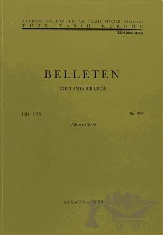 Belleten Sayı: 258 Cilt: 70