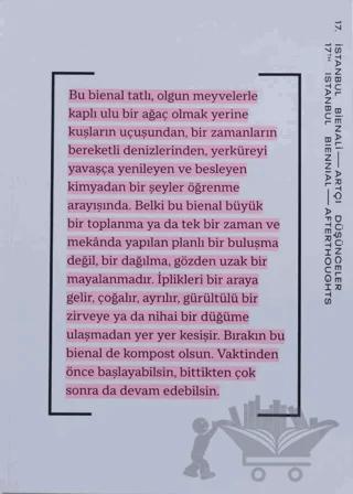 17. İstanbul Bienali - Artçı Düşünceler (Katalog)