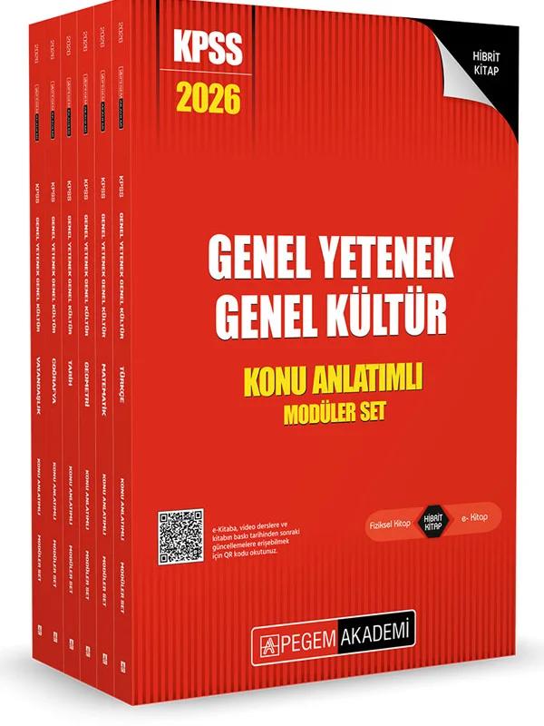 2026 KPSS Genel Yetenek Genel Kültür Lisans Konu Anlatımlı Modüler Set - (6 Kitap)