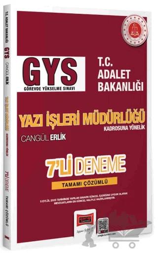 2027 GYS T.C. Adalet Bakanlığı Yazı İşleri Müdürlüğü Kadrosuna Yönelik Tamamı Çözümlü 7 Deneme