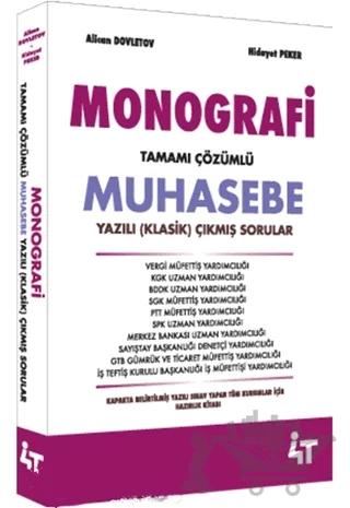 Monografi Tamamı Çözümlü Muhasebe Yazılı (Klasik) Çıkmış Sorular