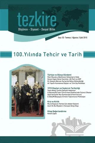 Tezkire Dergisi Sayı: 53 Temmuz-Ağustos-Eylül 2015