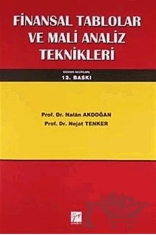 Finansal Tablolar ve Mali Analiz Teknikleri