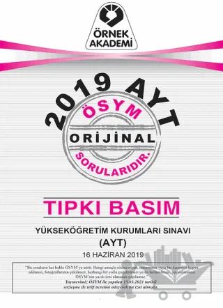 2019 AYT ÖSYM Orjinal Soruları Tıpkı Basım