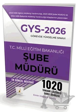 2026 GYS Görevde Yükselme Sınavı T.C. Milli Eğitim Bakanlığı Şube Müdürü Tamamı Çözümlü Soru Bankası