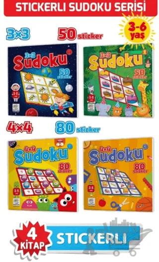 3-6 Yaş Stickerlı Sudoku Seti (Dikkat ve Zeka Geliştiren Bulmacalar Serisi, 260 Adet Çıkartma)