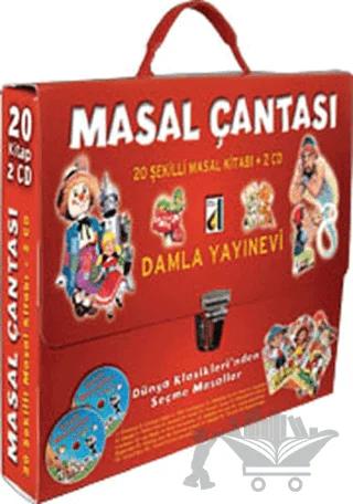 Masal Çantası 20 Şekilli Masal Kitabı +2 CD – Kolektif – Damla Yayınevi kitap kapağı