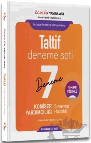 Öğretir TALTİF Komiser Yardımcılığı 7 Deneme Çözümlü
