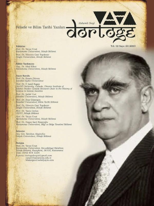 Dörtöğe Felsefe ve Bilim Tarihi Yazıları Hakemli Dergi Yıl: 12 Sayı:24