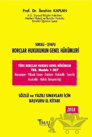 2018 Sorulu - Cevaplı Borçlar Hukukunun Genel Hükümleri