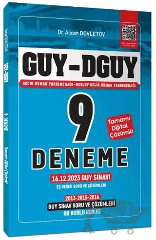 GUY-DGUY Gelir Uzman Yardımcılığı 9 Deneme, Eş Değer DUY-GUY Çıkmış Sorular Çözümlü