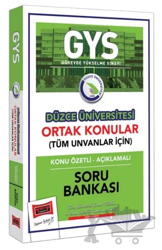 Yargı Yayınları GYS Düzce Üniversitesi Ortak Konular Konu Özetli - Açıklamalı Soru Bankası