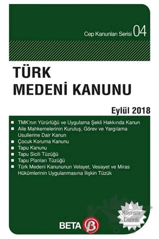 Türk Medeni Kanunu (Eylül 2018)