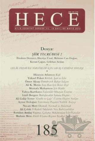 Hece Aylık Edebiyat Dergisi Sayı: 185 Mayıs 2012