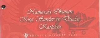 Namazda Okunan Kısa Sureler ve Dualar Kartelası