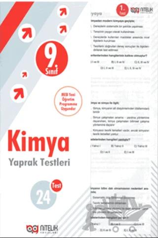 9. Sınıf Kimya Yaprak Test