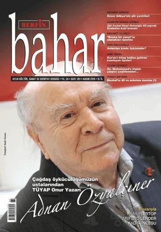 Berfin Bahar Aylık Kültür Sanat ve Edebiyat Dergisi Sayı: 261 Kasım 2019