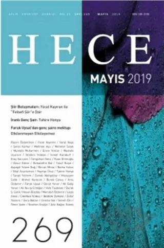Hece Aylık Edebiyat Dergisi Sayı: 269 Mayıs 2019