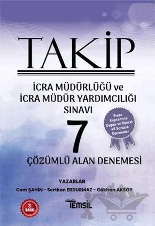 Takip İcra Müdürlüğü ve İcra Müdür Yardımcılığı Sınavı Çözümlü 7 Alan Denemesi
