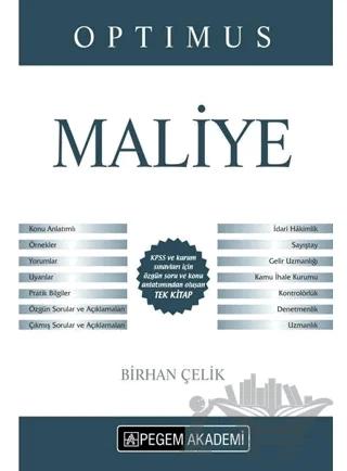 2018 KPSS Optimus Maliye Konu Anlatımlı