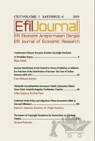 Efil Ekonomi Araştırmaları Dergisi Cilt: 2 Sayı: 6