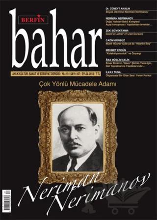 Berfin Bahar Aylık Kültür, Sanat ve Edebiyat Dergisi Sayı: 187