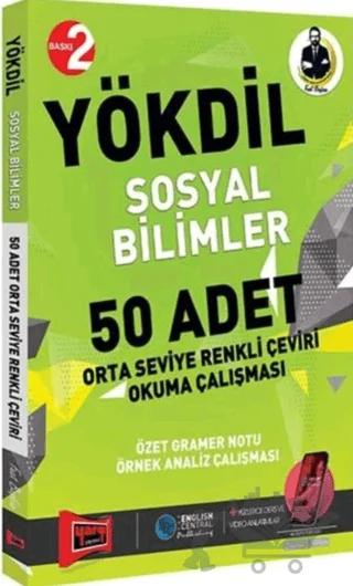YÖKDİL Sosyal Bilimler 50 Adet Orta Seviye Renkli Çeviri Okuma Çalışması