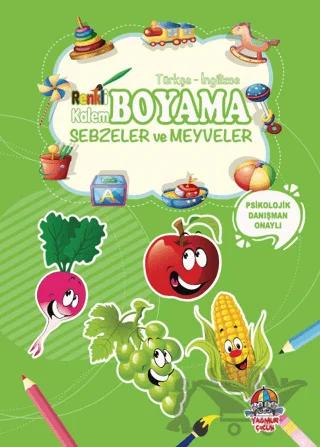 Renkli Kalem Boyama - Sebzeler ve Meyveler