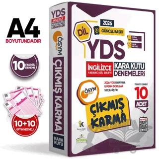 2026 YDS İNGİLİZCE ÖSYM Çıkmış Karma Kara Kutu Deneme Paketi 10lu Dijital Cevaplı