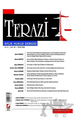 Terazi Aylık Hukuk Dergisi Sayı:29 Ocak 2009