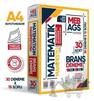 2025 MEB AGS Matematik Manifesto Branş Denemesi 30lu Fasikül Seti Özgün Dijital Çözümlü