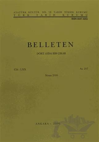 Belleten Sayı: 257 Cilt: 70