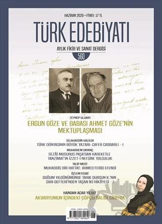Türk Edebiyatı Dergisi Sayı: 560 Haziran 2020