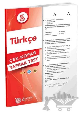 5. Sınıf Türkçe Yaprak Test 2019