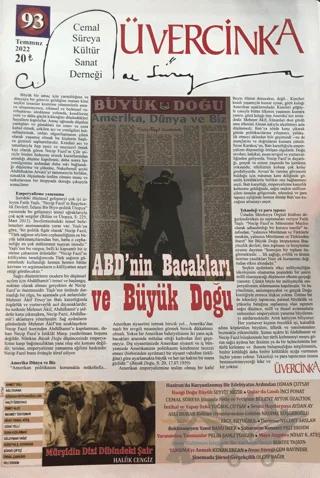 Üvercinka Dergisi Sayı: 93 - Temmuz 2022
